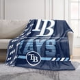 thumbnail image 2 of Logo Brands Tampa Bay Rays 60"x70" Super Plush Blanket, 2 of 7