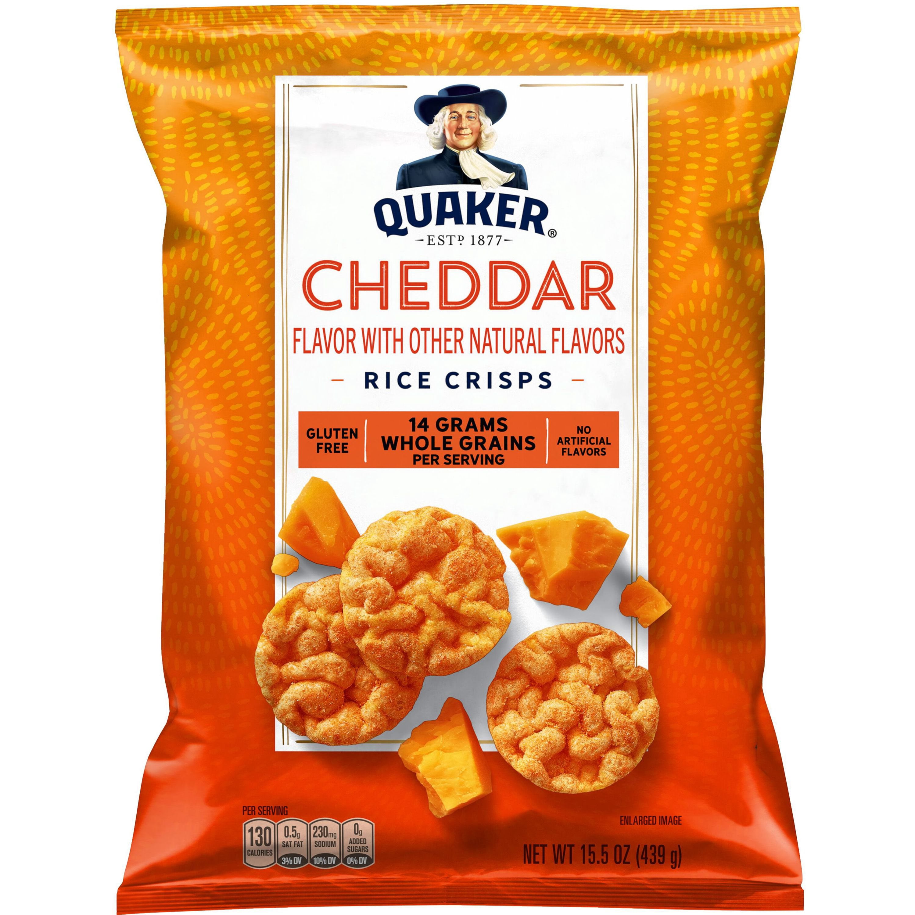 Quaker Cheddar Flavored Rice Crisps, 15.5 oz.