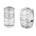 thumbnail image 2 of Diamond Cut and Polished Huggie Earrings in 14K Gold, 2 of 5
