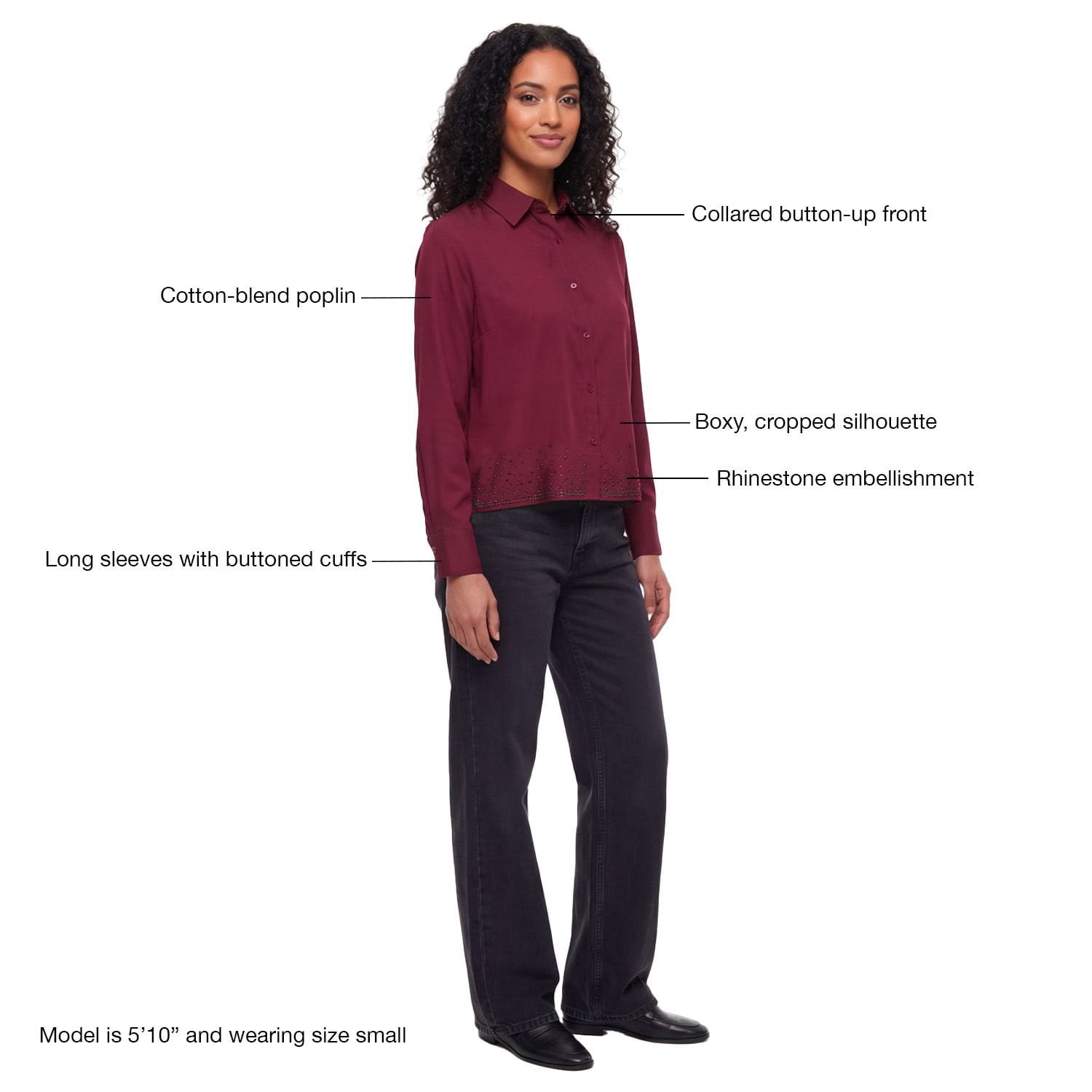 Express Women's Cropped Button-Down Top - Samsclub.com