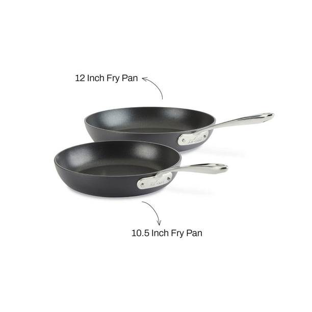 All-Clad 2 Piece Hard Anodized Nonstick Cookware Fry Pan Set, 10.5