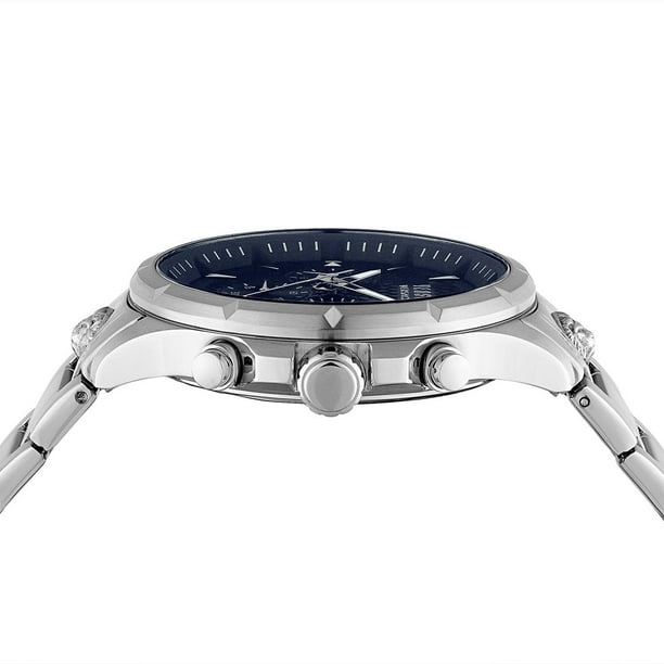 VERSUS VERSACE アナログ腕時計 シルバー Versus Versace Chronograph Lion Modern Bracelet Watch, 44mm