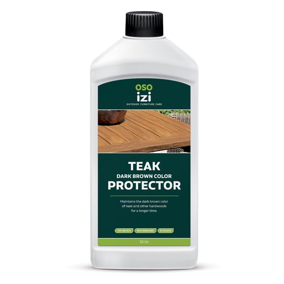 oso izi Teak Wood Dark Brown Color Protector, 33 oz
