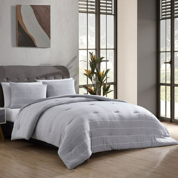 Social Standard Recycled Polyester Stripe Comforter Set, Assorted Sizes