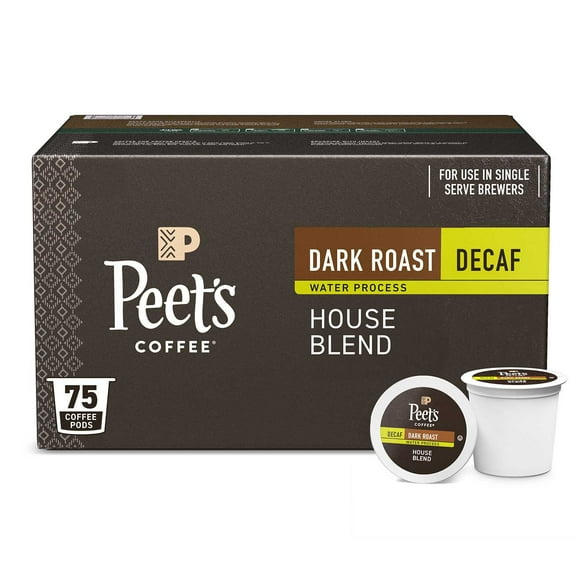 Peet's Coffee Decaf  Dark Roast K-Cup Pods, House Blend 75 ct.