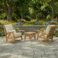 thumbnail image 1 of Cambridge Casual Salinas Teak Rocker Set with Tan Cushions, 3pc, 1 of 10