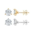 thumbnail image 1 of Round Cut Diamond Martini Set Stud Earrings in 14K Gold, 1 of 8