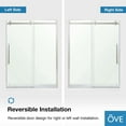 thumbnail image 3 of OVE Decors Bel 60" W x 78-3/4" H Frameless Soft-Close Sliding Shower Door, 3 of 9