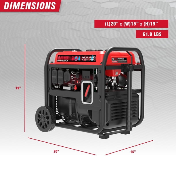 4,600 / 3,700 Watt AiPower Dual Fuel Open Frame Inverter Generator