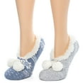 thumbnail image 1 of Cuddl Duds Ladies Slipper Sock 2 pack, 1 of 3