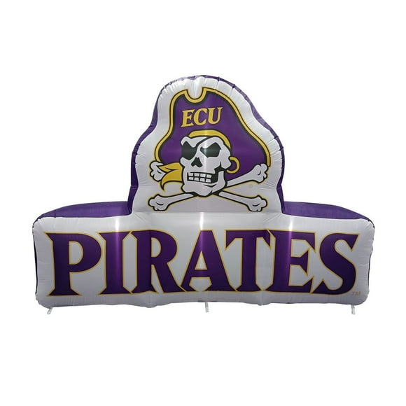 Logo Brands East Carolina Pirates Pre-Lit 7’x10’ Team Inflatable