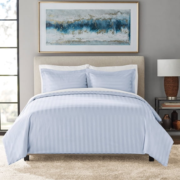 Member's Mark 700-Thread-Count Striped Egyptian Cotton Duvet Cover Set, Assorted Sizes