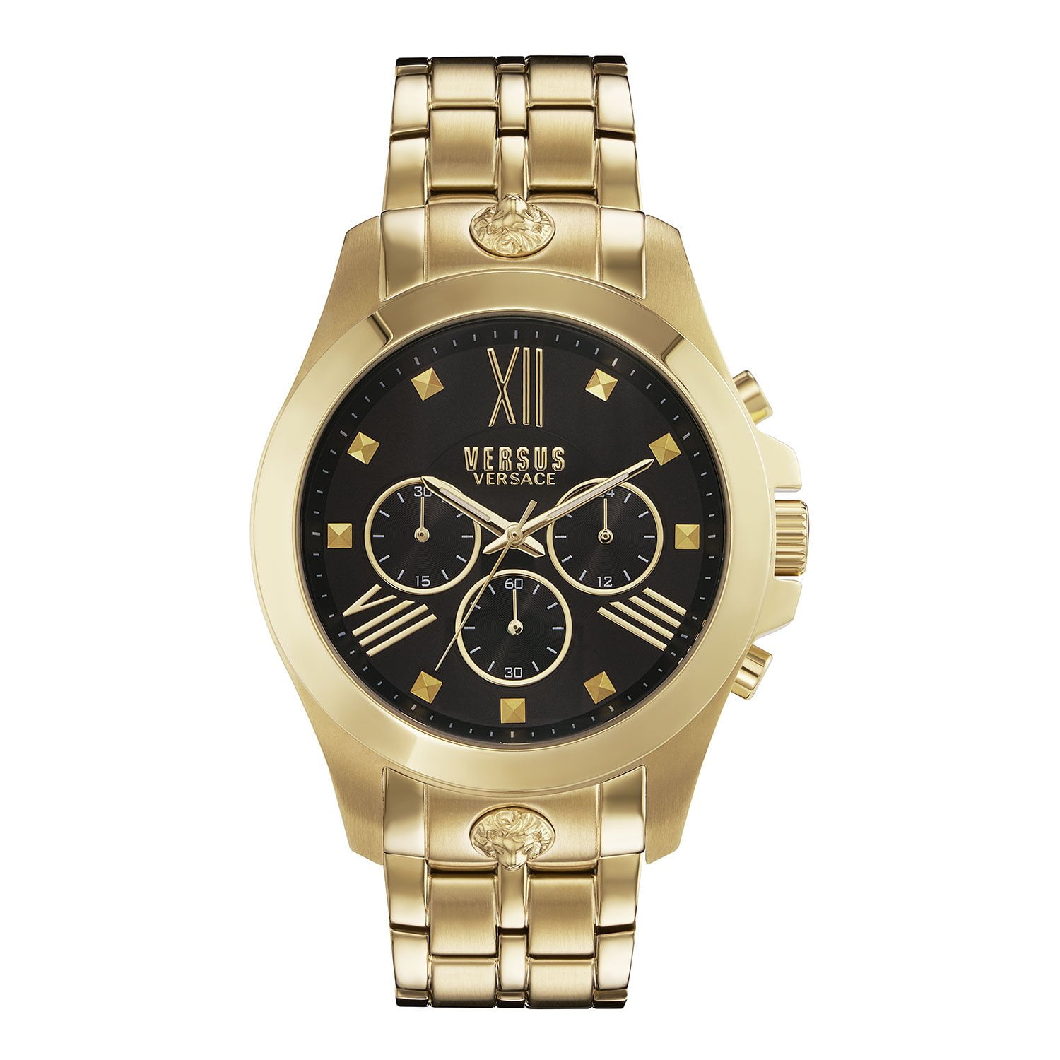 Versus Versace Chronograph Lion Gold-Tone Bracelet Watch
