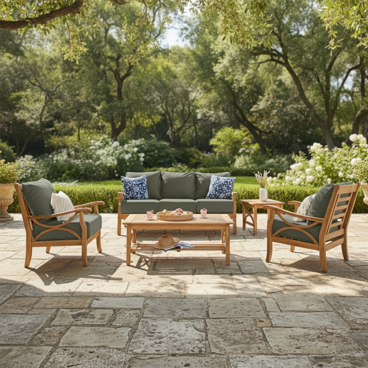 Cambridge Casual Catalina Teak Sofa Set, 5pc - Samsclub.com