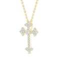 thumbnail image 2 of 0.35 CT. T.W. Round Cut Cross Diamond Pendant Necklace in 14K Gold, 2 of 6