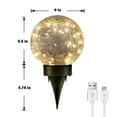 thumbnail image 9 of Deck Impressions 6" Solar/USB LED Crackle Glass Globe Lights, Choose Pack, 9 of 11