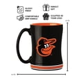 thumbnail image 2 of Logo Brands Baltimore Orioles 14oz Relief Mug Set, 2 of 4