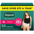 thumbnail image 1 of Depend Fresh Protection Incontinence Underwear for Women, Choose Size, 1 of 7