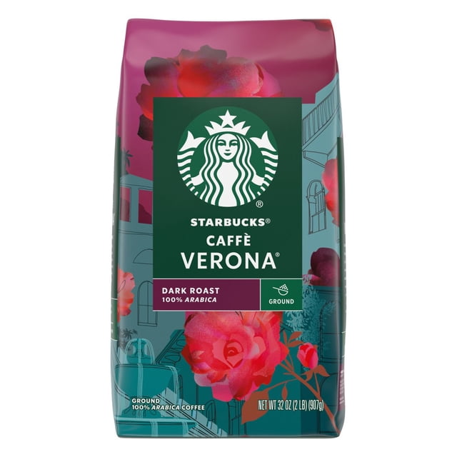 Starbucks Dark Roast Ground Coffee, Caffe Verona, 32 oz.