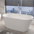 thumbnail image 7 of A&E Bath and Shower Kara 59in or 67in Freestanding Bathtub with Center Drain in White Acrylic High‑Gloss, 7 of 13