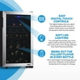 thumbnail image 5 of NewAir Freestanding 50-Bottle Compressor Wine Fridge in Stainless Steel, 5 of 11