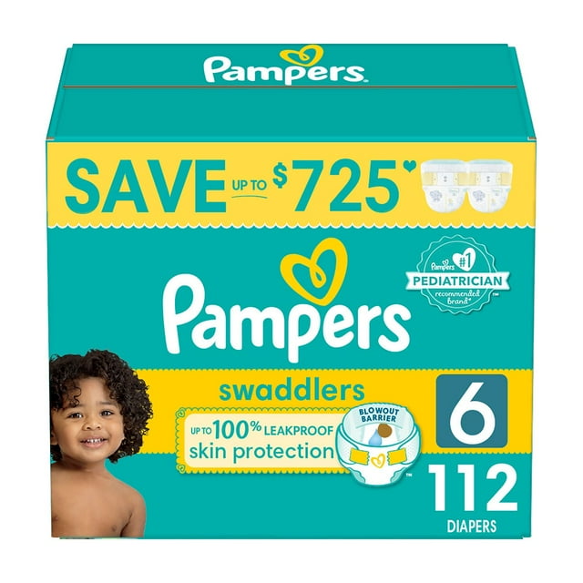 Pampers Swaddlers Diapers, Sizes Newborn-8