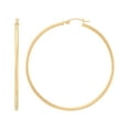 thumbnail image 2 of High Polish Round Tube Hoop Earrings in 14K Gold, 2 of 5