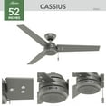 thumbnail image 2 of Hunter 52" Cassius Outdoor Ceiling Fan With Pull Chain, Choose Color, 2 of 15