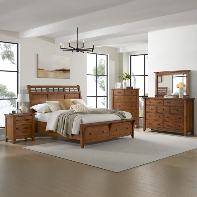 Society Den Joseph Sleigh Storage Bedroom Set, Assorted Sizes and Sets