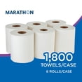 thumbnail image 2 of Marathon Centerpull Premium 1-Ply White Paper Towels, 6 rolls, 300 sheets/roll, 2 of 9