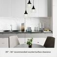 thumbnail image 6 of Hunter Cypress Grove Glass 3 Light Pendant Light Fixture, Round Cluster and Linear Cluster, 6 of 9