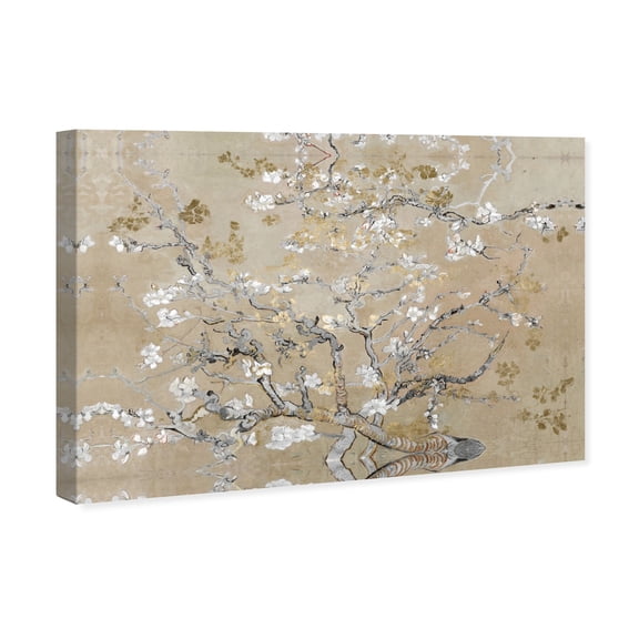 Van Gogh in Gold Blossoms Inspiration Traditional Canvas Print by Oliver Gal Prints