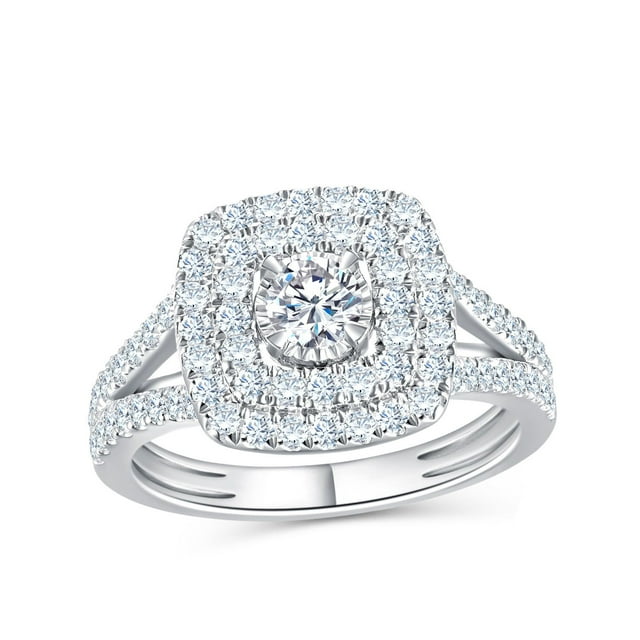0.95 CT. T.W. Diamond Ring in 14K White Gold