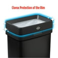 thumbnail image 4 of Clorox 13 Gallon Open Top Stainless Steel Trash Can with Anti-Microbial Odor Protection  Including GLAD 45ct 13 Gallon Bags, 4 of 8