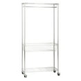 thumbnail image 3 of Honey-Can-Do Chrome Rolling Laundry Clothes Rack with Shelves, 3 of 7