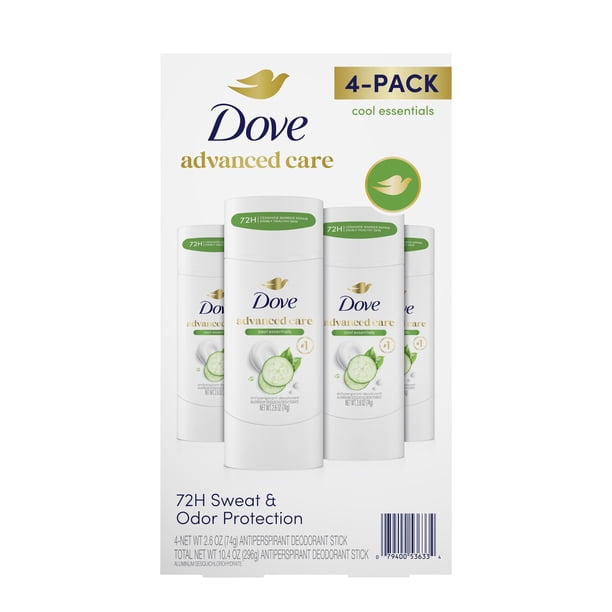 Dove ADV Cool Essentials Antiperspirant Deodorant, 2.6 oz., 4 pk