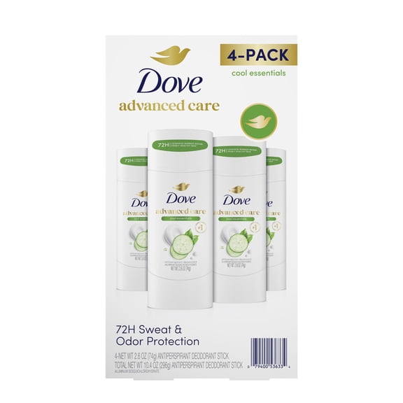 Dove ADV Cool Essentials Antiperspirant Deodorant, 2.6 oz., 4 pk.