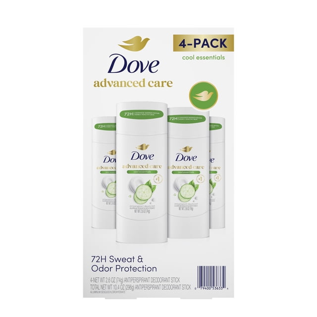Dove ADV Cool Essentials Antiperspirant Deodorant, 2.6 oz., 4 pk.