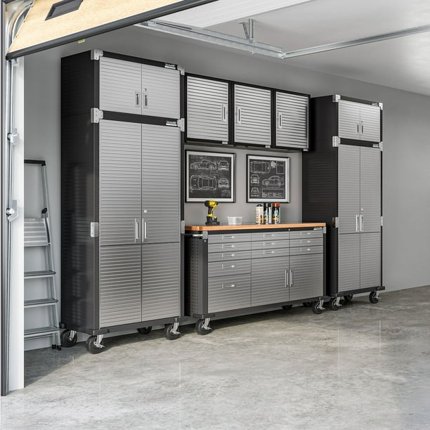 charl25ページです Seville Classics UltraHD 8-Piece Steel Garage Cabinet Storage Set