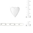 thumbnail image 6 of Heart Paperclip Chain Pendant Necklace in Sterling Silver, 6 of 7