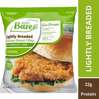 Just Bare Lightly Breaded Chicken Breast Fillets, Frozen, 2.5 lbs.