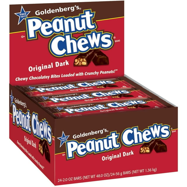 Goldenberg’s Peanut Chews Original Dark Candy Bars, 2 oz., 24 pk.