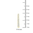 thumbnail image 4 of Round Cut Oval Shape Diamond Hoop Earrings in 14K Gold, 4 of 4