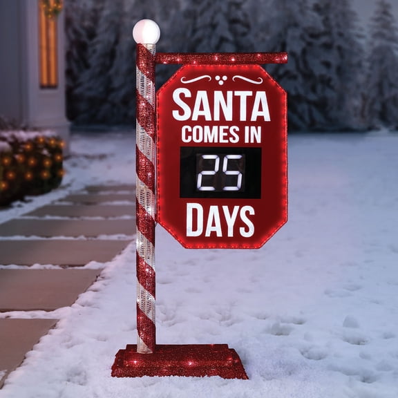 Member's Mark 5' Pre-Lit Santa Countdown Calendar