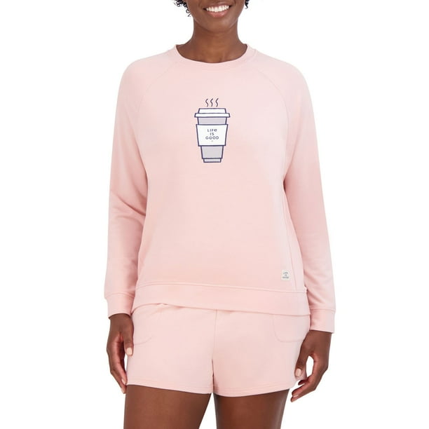 Life is Good Ladies Sweatshirt and Short Set