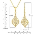 thumbnail image 6 of Yellow Gold Tear Drop Lever Earring and Pendant Set in 14K Gold, 6 of 6