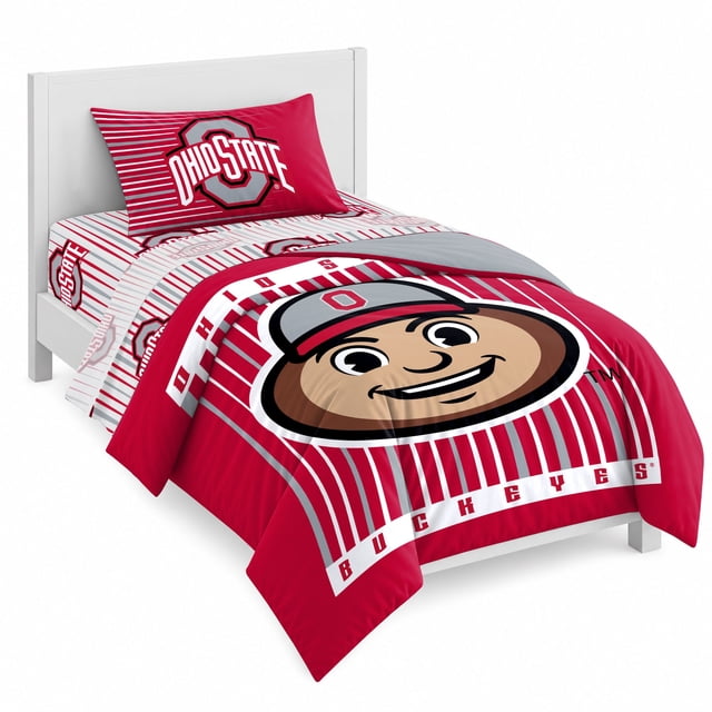 Logo Brands Ohio State Buckeyes Bed-In-A-Bag Set