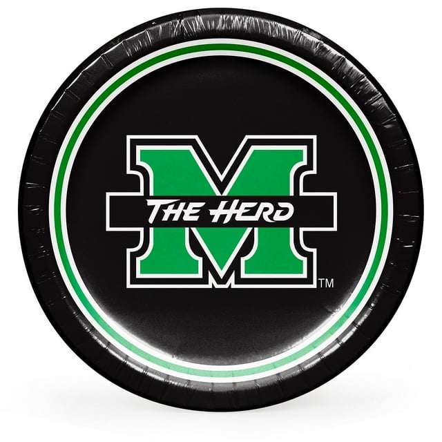 Marshall Thundering Herd NCAA Round Paper Plates, 10", 85 ct.