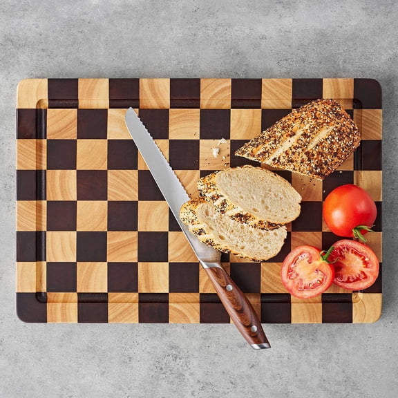 Member's Mark Checkered Wooden Cutting Board