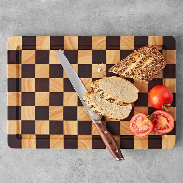 Member's Mark Checkered Wooden Cutting Board